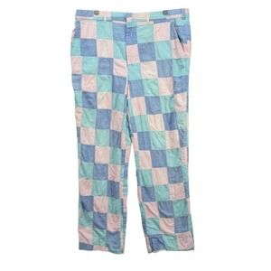 Orvis Women's Pants Plaid Checkered Capri High Rise Lightweight Cottage Size XL?